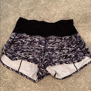 Lululemom High-Waisted “Speed Up Shorts”